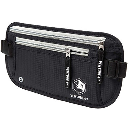 VENTURE 4TH Travel Money Belt with 7 RFID Sleeves - Black - color: Black