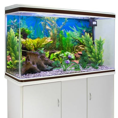 48x20 in Aquatic Plant Aquarium Backdrop Riverbed Fish Tank Background | AWERT Lush Underwater Green Plants Lake Landscape Vinyl Aquarium Background - size: 48x20in/120x50cm