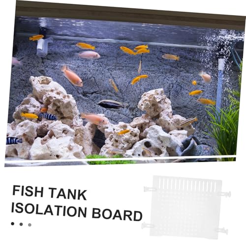 TOYANDONA Transparent Acrylic Fish Tank Divider Easy Install Aquarium Isolation Board for Fish Separation and Shrimp Breeding Includes Suction Cups