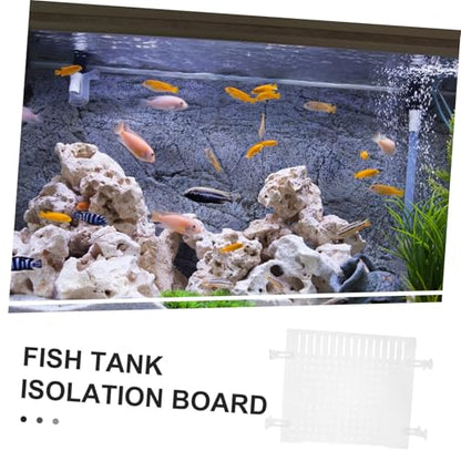 TOYANDONA Transparent Acrylic Fish Tank Divider Easy Install Aquarium Isolation Board for Fish Separation and Shrimp Breeding Includes Suction Cups