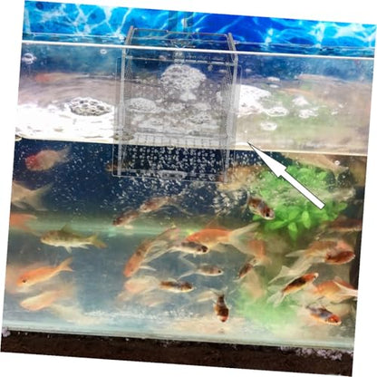 GANAZONO 1set Fish Isolation Box Cups and Hook Acrylic Fish Tank Hatching Incubator for Betta and Shrimp Prevents Design for Easy Feeding and Safe Breeding