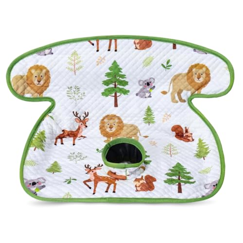 COOLBEBE Waterproof Car Seat Protector for Potty Training, White Zoo | Dry Car Seat Liner Toilet Training for Baby Toddler Kid, Piddle Pads Cover Pad for Strollers & Carseat - color: White Zoo, size: 1 Pack