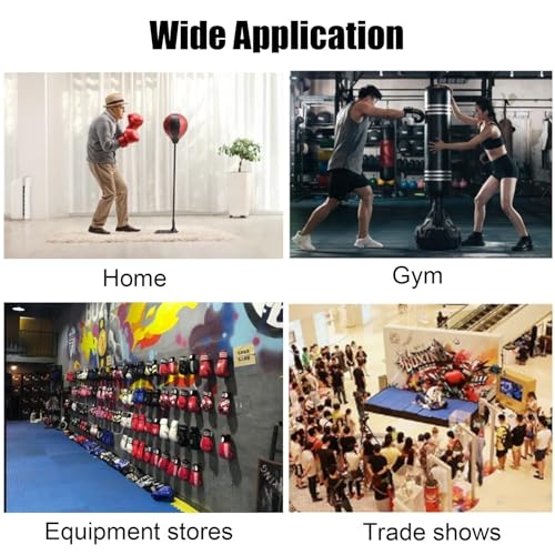 WDJBPSH Wall Mounted Display Boxing Glove Holder, Black Powder Coated Storage Rack with Metal Hook, Hold 2/3 / 4/5 Pair of Training Gloves Dryer - size: 55cm/21.6in long