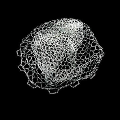 Rubber Fishing Net Replacement Hook Resist Fishing Nets for Fly Fish Landing Net, Trout Nets,Rubber Mesh Bag 4 Size - color: White, size: Fit Hoop Dia.:15.7" - 17.7"/Depth:15.7"/CIRC:50"