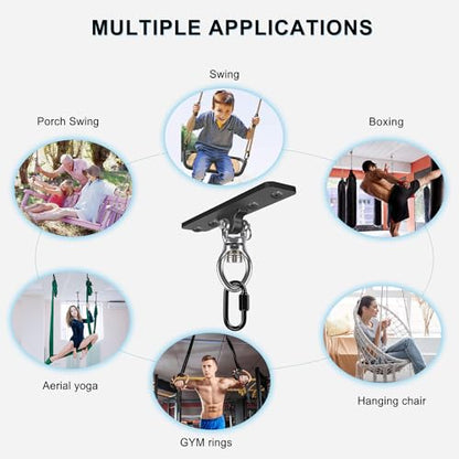 Kipika Heavy Bag Hanger Wall Mount Punching, Heavy Duty Boxing Bag Bracket for Home Gym Indoor Training, Adjustable & Rotatable Punching Bag Bracket for Boxing, Muay Thai - color: ‎B-Black (2 pack)