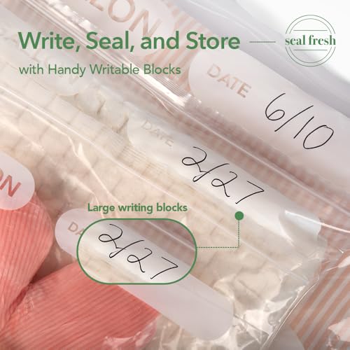 Seal Fresh 5 Gallon Large Plastic Storage Bags – 18" x 24" (15 Count) – Reusable XXL Extra Large Clear Jumbo Zip Bags with Sealable Zipper Top For Clothes, Travel, Moving - size: 5 Gallon - 15 Pack