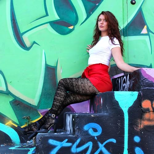 Millennials In Motion Sheer Elegance Patterned Tights - color: Designer Lace