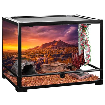 72x24 in Sun Desert Terrarium Backdrop Mountain Reptile Habitat Background | AWERT Oasis Gobi Mountain Desert Background, Vinyl - size: 72x24in/180x60cm