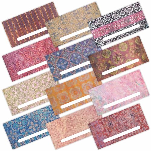PARTH IMPEX 120 Pack Gift Envelopes for Cash - 3.5" x 7" Vintage Rustic Design - Decorative Fancy Colorful Money Saving Holder Card for Shagun Christmas Birthday Baby Shower Wedding Graduation