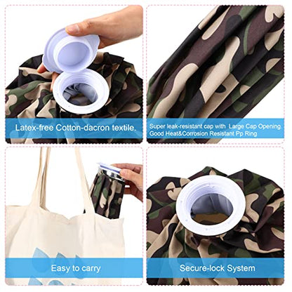 Nuanchu 3 Pieces Ice Bags for Injuries Reusable Ice Pack Hot Cold Water Bag 6, 9, 10 Inches Hot Cold Therapy and Pain Relief Pain Screw Top for Sports Knee Head Leg(Camouflage Style) - style: Camouflage Style
