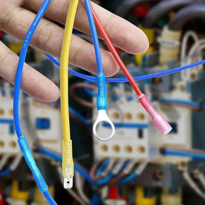 270PCS Heat Shrink Wire Connectors Kit, 22-10AWG | Marine Grade Eyelet Ring Fork Spade Butt Hook Splices Crimp Terminals