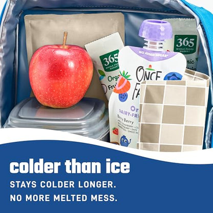 Fit & Fresh Cool Coolers 2 Pack Soft Ice for Lunch Bags, Flexible Stretch Nylon, Durable, Reusable Lunch Box Ice Packs, Soft Ice, Reusable Freezer Packs, Lunch Ice, Easy to Clean, Taupe Checkerboard - color: Taupe Checkerboard (2 Pack), size: Standard