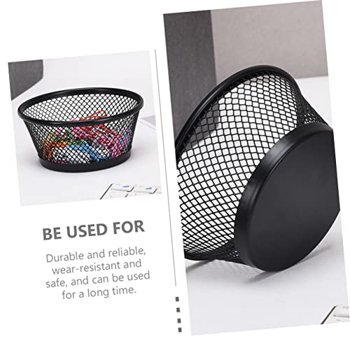 2Pcs Paper Clip Mesh Dispenser Multi-functional Organizer for Office Desk Adjustable Storage Container Lid Suitable for Home and School Use
