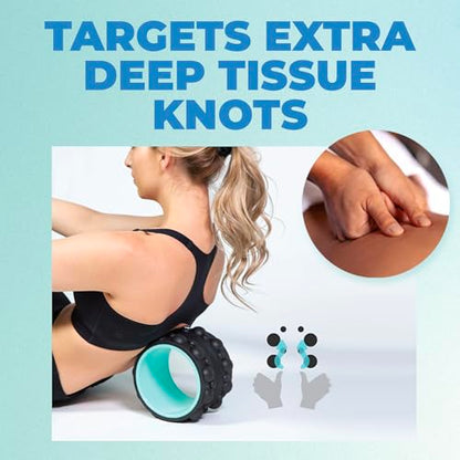 Chirp Wheel XR Knot Kneader - Firm Massage Roller, Shiatsu Thumb Massage, Muscle Release Tool for Knots &Tension Relief | High Density Foam for Physical Therapy & Relaxation, 500lbs Capacity, 6" Mint - size: 6 Inch Mint