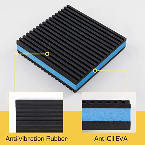 4 Pack Rubber Anti Vibration Pads,3 x 3 x 7/8 inches Heavy Duty EVA Isolation Mats for Air Conditioner,HVAC System,Compressors,Washer and Dryer Blue - size: 3 x 3 x 7/8 inches
