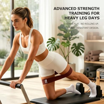 6-Pack Premium Natural Rubber Thickened Workout Resistance Bands Set for Home Gym & Physical Therapy, Anti-Snap Durable Exercise Bands for Full Body Strength Training, Legs, Glutes, Multi-Level - color: Medium-6 Set-Coffee brown