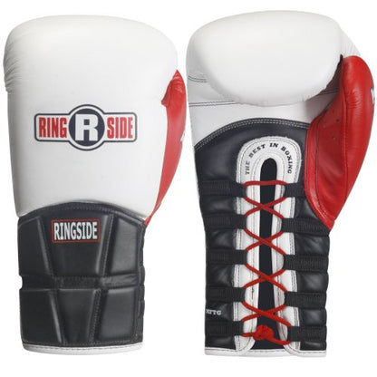 Ringside Lace IMF Tech Boxing Training Sparring Gloves - color: White, size: 16-Ounce