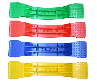 bintiva Balance Board Toy for All Ages - Excellent for Duck Walking, Agility, Gross Motor, and Vestibular Training - color: Red