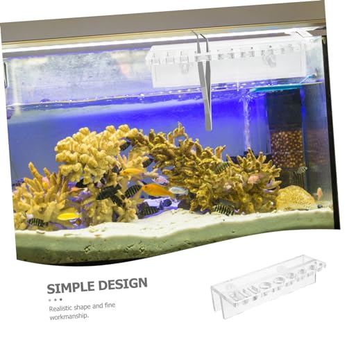 Aquarium Tank Tool Holder Water Plants Maintenance Organizer Wall-Mounted Storage Rack for Tweezers and Cleaning Tools Space-Saving Design for Fish Tanks