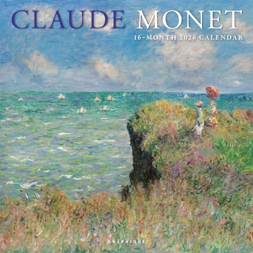 Graphique 2026 Monet Wall Calendar | 12” x 12” | Thick Paper | Home & Office Organizer | Large Monthly Grid | 3 Languages & Marked Holidays | 4 Month Preview Page for 2027 - color: Monet