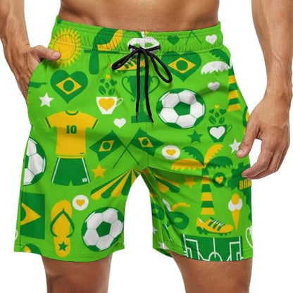 Mens Trunks Breathable Quick Dry Mesh Lining Holiday Party Beach Board Shorts - color: Style-19, size: Medium