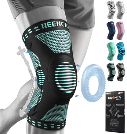 NEENCA Knee Braces for Knee Pain Relief, Compression Knee Sleeves with Patella Gel Pad & Side Stabilizers, Knee Support for Weightlifting, Running, Workout, Arthritis, Meniscus Tear, Men Women. ACE-53 | Patented Patella Gel Pad & Side Stabilizers, Compres