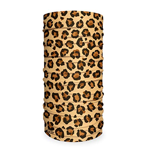 GOT Sports Tube Bandana - Neck Gaiter for Women Men, Face Mask, Neck Wrap, Head Scarf, Curly Hair Sleep Protection - color: Leopard