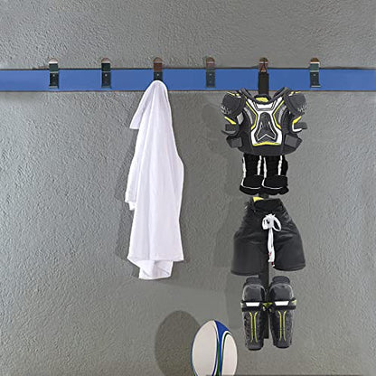 2Pcs Hockey Hanger Portable Hanging Dryig Rack Hockey Gifts for Home and Outdoor Using in Ice Hockey Skating Football Camping Fishing 5 Hooks - color: Black X2pcs