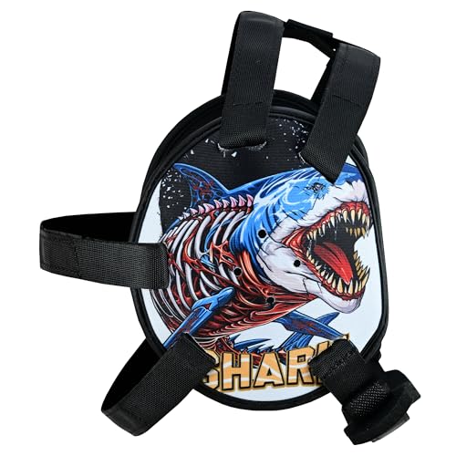 ROAR-INT Kid's Ear Guard BJJ Grappling Head Guard Adjustable Wrestling Headgear for Boys and Girls Earguard MMA Jiu Jitsu (Shark) - color: Shark