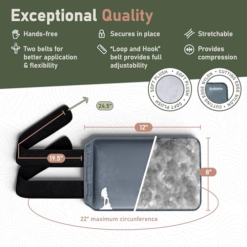 Medium Gel Ice Packs for Injuries Reusable Wrap with Straps - Hot and Cold Pack for Pain Relief, Tennis Elbow, Ankle, Foot, Hand - 8" x 12" - Grey - size: Medium, style: Grey