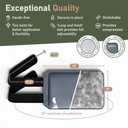 Medium Gel Ice Packs for Injuries Reusable Wrap with Straps - Hot and Cold Pack for Pain Relief, Tennis Elbow, Ankle, Foot, Hand - 8" x 12" - Grey - size: Medium, style: Grey