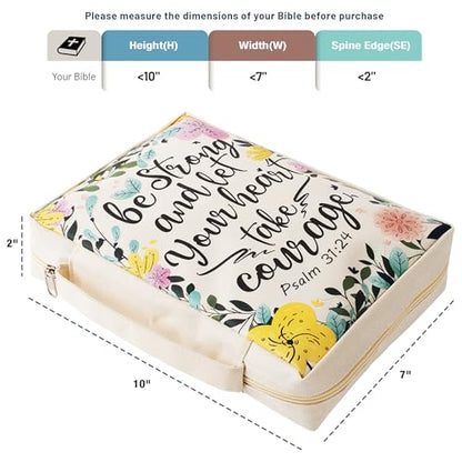 Mr. Pen- Bible Cover Case, Carrying Book Case with Durable Handle | Bible Protective Church Bag for Men & Women, Christian Gifts, Spring Blooms - color: Spring Blooms