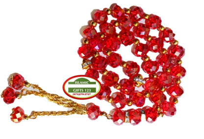 6 Pack Tasbih Prayer 33ct Worry Beads Misbaha Islamic Gift Ramadan Gift Eid Gift Allah Rosary Bulk Islamic Crystal Prayer Beads(6)