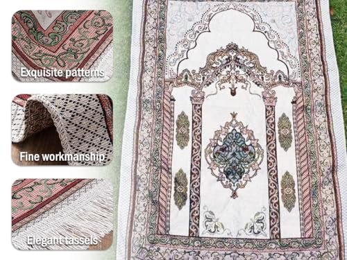 Prayer Mat, Prayer Mat Islamic, Muslim Prayer Rug, Prayer Mat Islam, with Elegant Design Bags, for Ramadan Islamic Muslim Prayer, Great Gift for Family, Lover and Friends