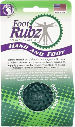 Due North Foot Rubz Hand & Back Massage Ball - Relieve Pain from Plantar Fasciitis, Tight Muscles & Sore Feet - Massage Tool - style: Hand & Foot Ball