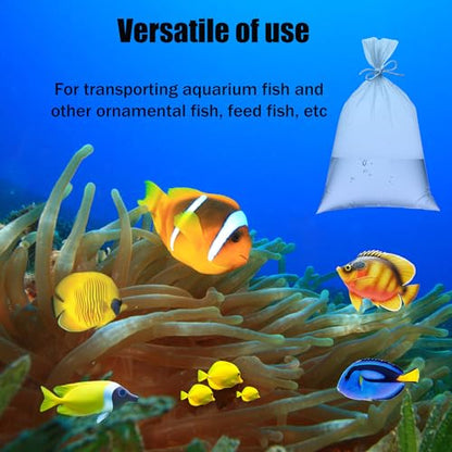 Aogigigio Fish Bags - 100pcs Clear Shipping Bags for Live Fish, 6"X12", Leak Proof, 2 Mil Thick