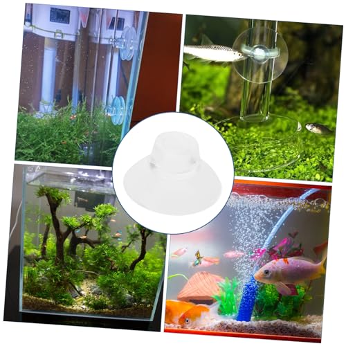 VICASKY 50pcs Aquarium Feeder Cup Suckers for Fish Tank Feeding Easy to Install Fixed Aquarium Feeder Accessories - size: 2.60X2.60X1.50CM
