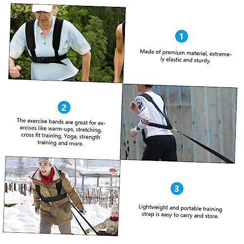 Toddmomy 2pcs Resistance Running Belt with Metal Buckles Padded Shoulder Straps for Strength Training Speed Improvement Outdoor Sled and Tire Pulling Fitness Harness