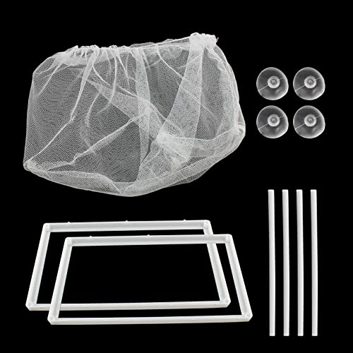 1 Pack Nylon Mesh Box Square Fish Breeder Box Separation Net Aquarium Fish Hatching Box(10.23"x5.9"x5.9") L*W*H