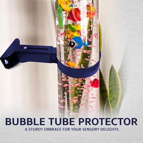 Wall Bracket for Fish Bubble Lamp | Sensory Bubble Tube Holder | Adjustable Arm for Light up to 10cm Diameter | Aquarium Light Bracket to Keep Fake Fish Aquarium Lamp Safe, Prevent Spillage