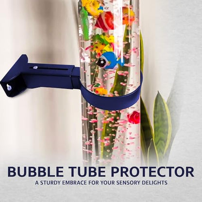 Wall Bracket for Fish Bubble Lamp | Sensory Bubble Tube Holder | Adjustable Arm for Light up to 10cm Diameter | Aquarium Light Bracket to Keep Fake Fish Aquarium Lamp Safe, Prevent Spillage