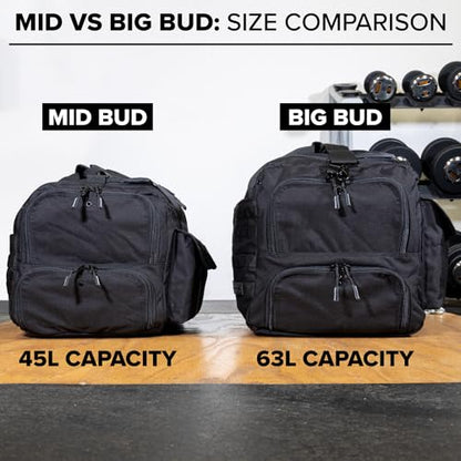 Heavy Duty 1000D Nylon Duffel Gym Bag (Black - Big Bud) - color: Black, style: Duffel Bag (Big Bud)