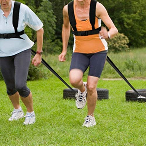 Sled Harness Tire Pulling Harness, Sled Shoulder Harness Adjustable Fitness Workout Speed Training Trainer Belt with Pull Strap for Pulling Speed Training,