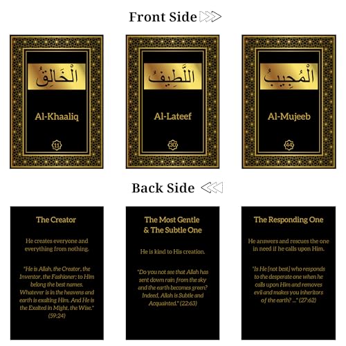 99 Names of Allah Flashcards with Quran Verses, Asma Ul Husna Cards in Arabic and English, Islamic Games, Muslim Games, Islamic Book Cards, Game Cards, Eid Gift, Ramadan Gift, Ramadan Decorations