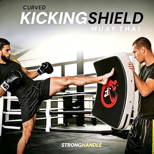 Muay Thai Kick Pad, 1 Pad Only, 24In & 15In Strike Shield, Kickboxing Boxing Training Target Pad for Martial Arts, Single Pad Only - color: White 2, size: 24" x 16" (Large)