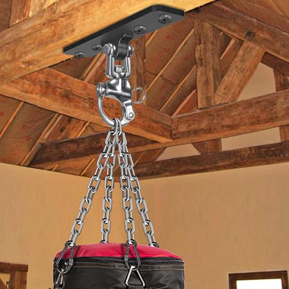 Dolibest Heavy Bag Hanger,Wall Ceiling Mount Hook 360° Rotation Wood Beam Holder Body Weight Strength Training Systems, Aerial Yoga Swing & Hammock, Resistance Band for Wooden Sets