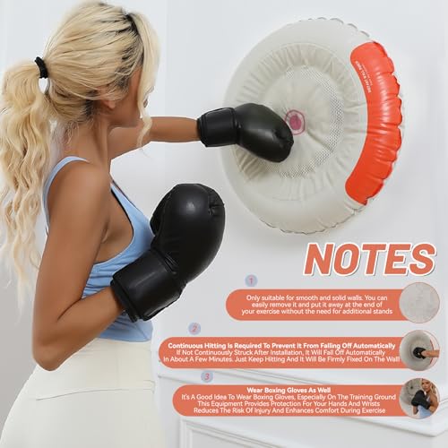 PKKO Boxing Punching Wall Target Bag Adjustable Height, Silent, Anti-Slip Home Use (Adult & Kids Universal) Stress Relief Training Equipment Workout Equipment Boxing Game Home Gym