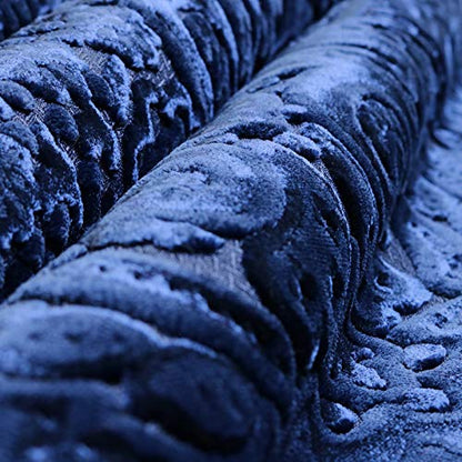 Modefa Prayer Rug - Luxury Velvet Muslim Prayer Rug with Tasbih Beads Soft Elegant Prayer Mat Meditation Mat - Plain Solid Turkish Prayer Matt Islam Ramadan Eid Gift - Paisley (Navy Blue) - color: Navy Blue