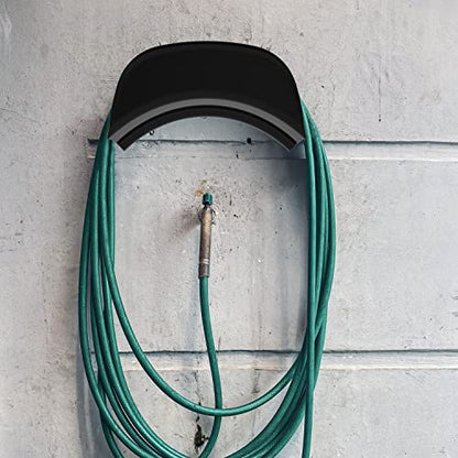 Gardzen Heavy Duty Hose Holder Wall Mount Black | Durable Garden Hose Hanger Rack for Outdoor Storage, Keeps Hoses Organized with Strong Wall Mounted Support Design - size: Black - 1 Pack