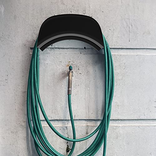 Gardzen 2-Pack Heavy Duty Hose Hanger Wall Mount Black | Durable Garden Hose Hanger Rack for Outdoor Storage, Keeps Hoses Organized with Strong Wall Mounted Support Design - size: Black - 2 Pack